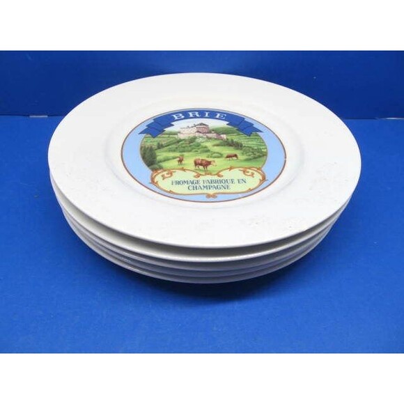 Muti French 9" Luncheon Cheese  Snack Plates Bundle of 4 - Picture 11 of 12